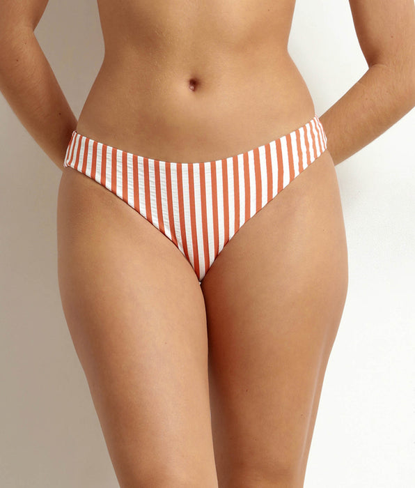 DIM Badehose Midi für Damen Orange gestreift Dim Swimwear