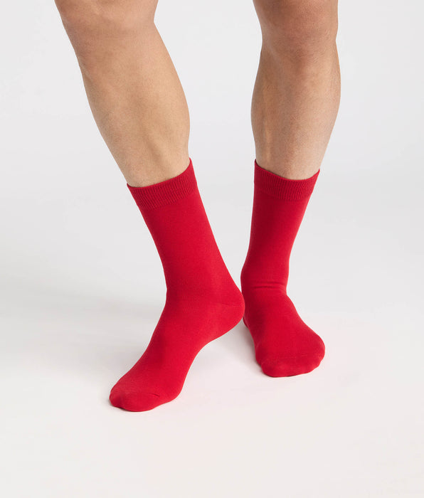 DIM Rote Herrensocken aus Coton Fancy