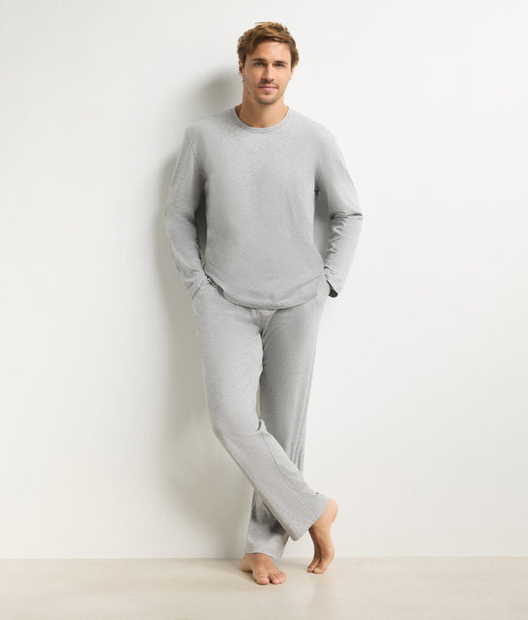DIM Dim Jersey Pyjama-Set für Herren in Grau meliert