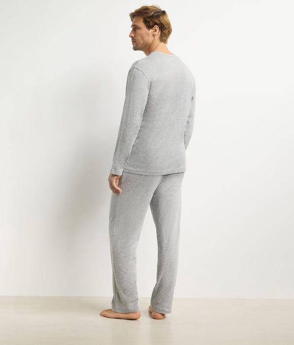 DIM Dim Jersey Pyjama-Set für Herren in Grau meliert
