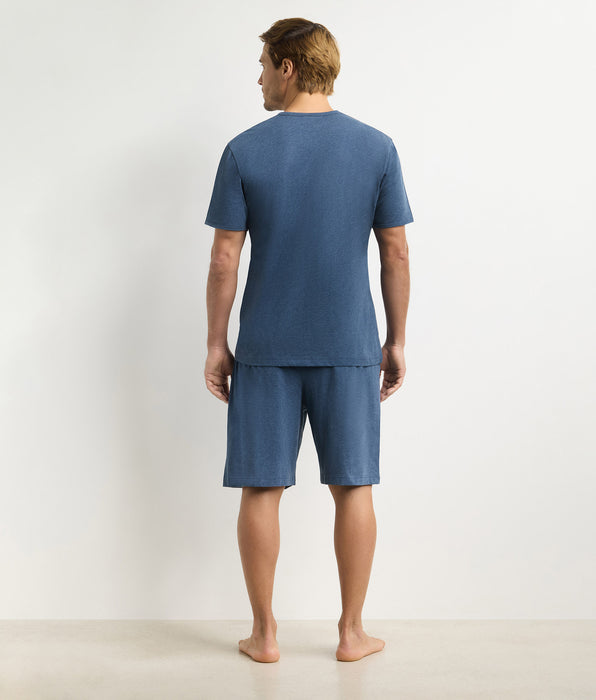 DIM Dim Jersey-Pyjama-Set für Herren in Blau