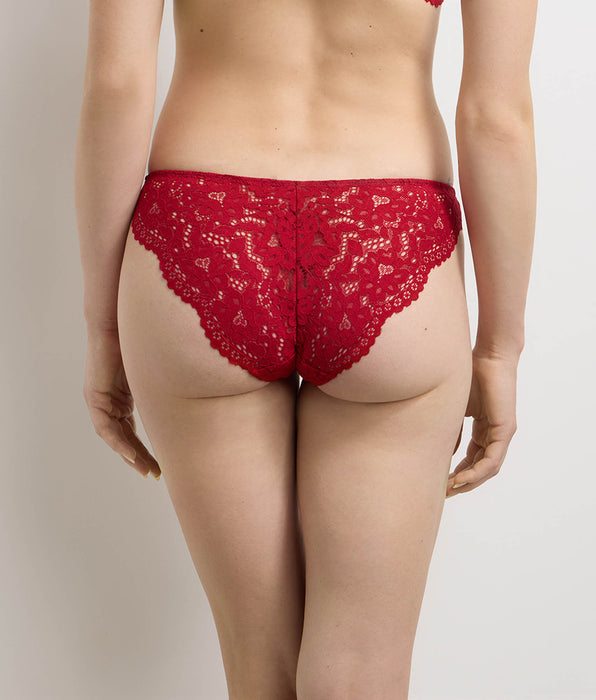 DIM Roter Slip mit hoher Taille „Burning Eclat“
