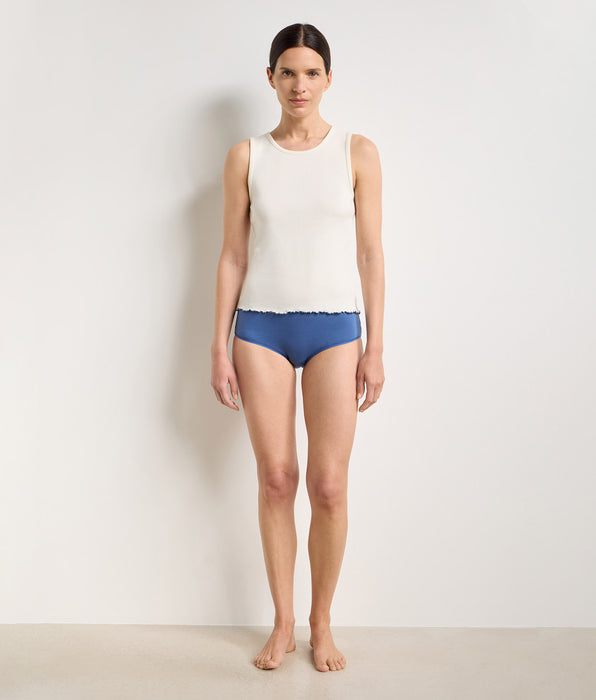 DIM Slow Days Fresh Vibes Tanktop aus naturfarbener Baumwolle