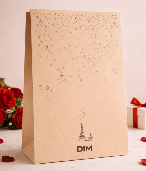 DIM DIM Geschenkbeutel aus Kraftpapier – Weihnachtsverpackung