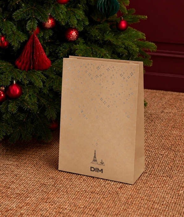 DIM DIM Geschenkbeutel aus Kraftpapier – Weihnachtsverpackung